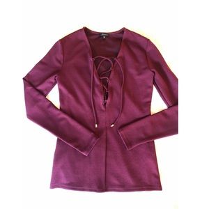 Dynamite long sleeve shirt (wine color)